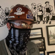 Load image into Gallery viewer, Ironworker Bandana mask with free lunch atop a skyscraper sticker