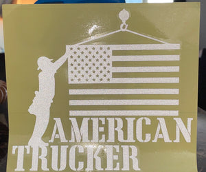 American trucker decal