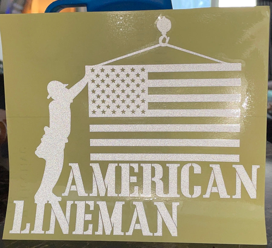 American lineman decal